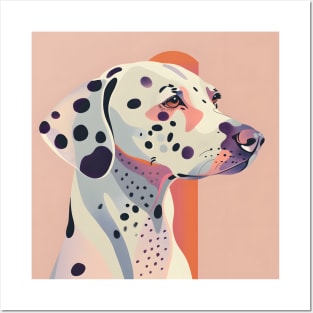 Retro Dalmatian: Pastel Pup Revival Posters and Art